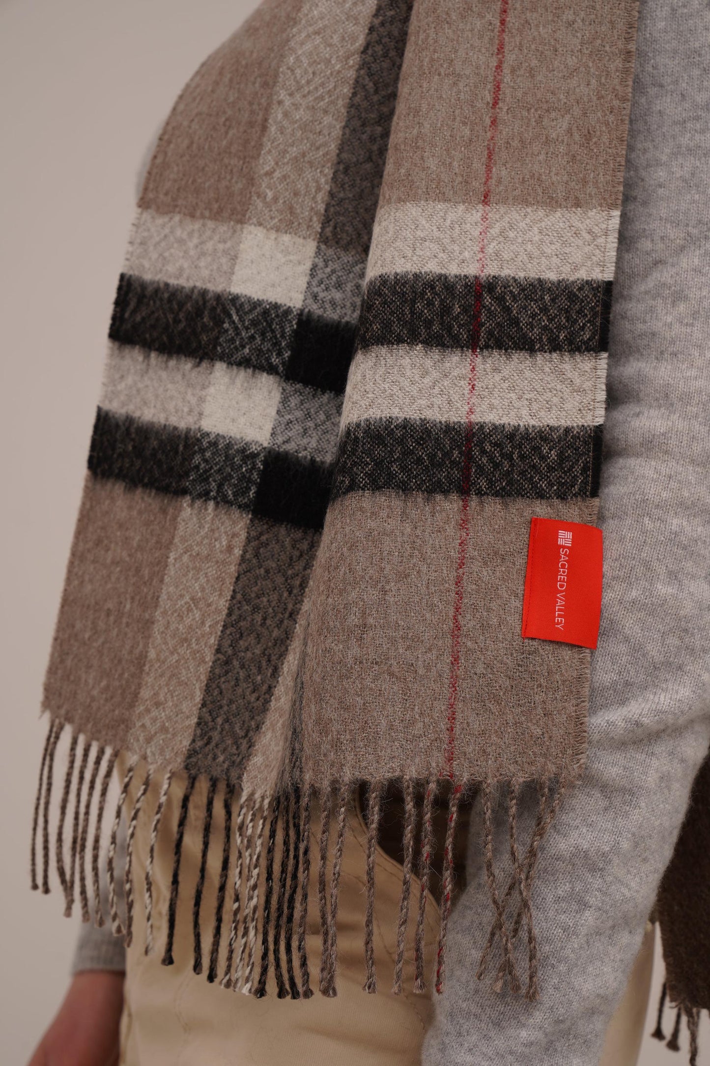 Double Facet Scarf in 100% Royal Alpaca Wool