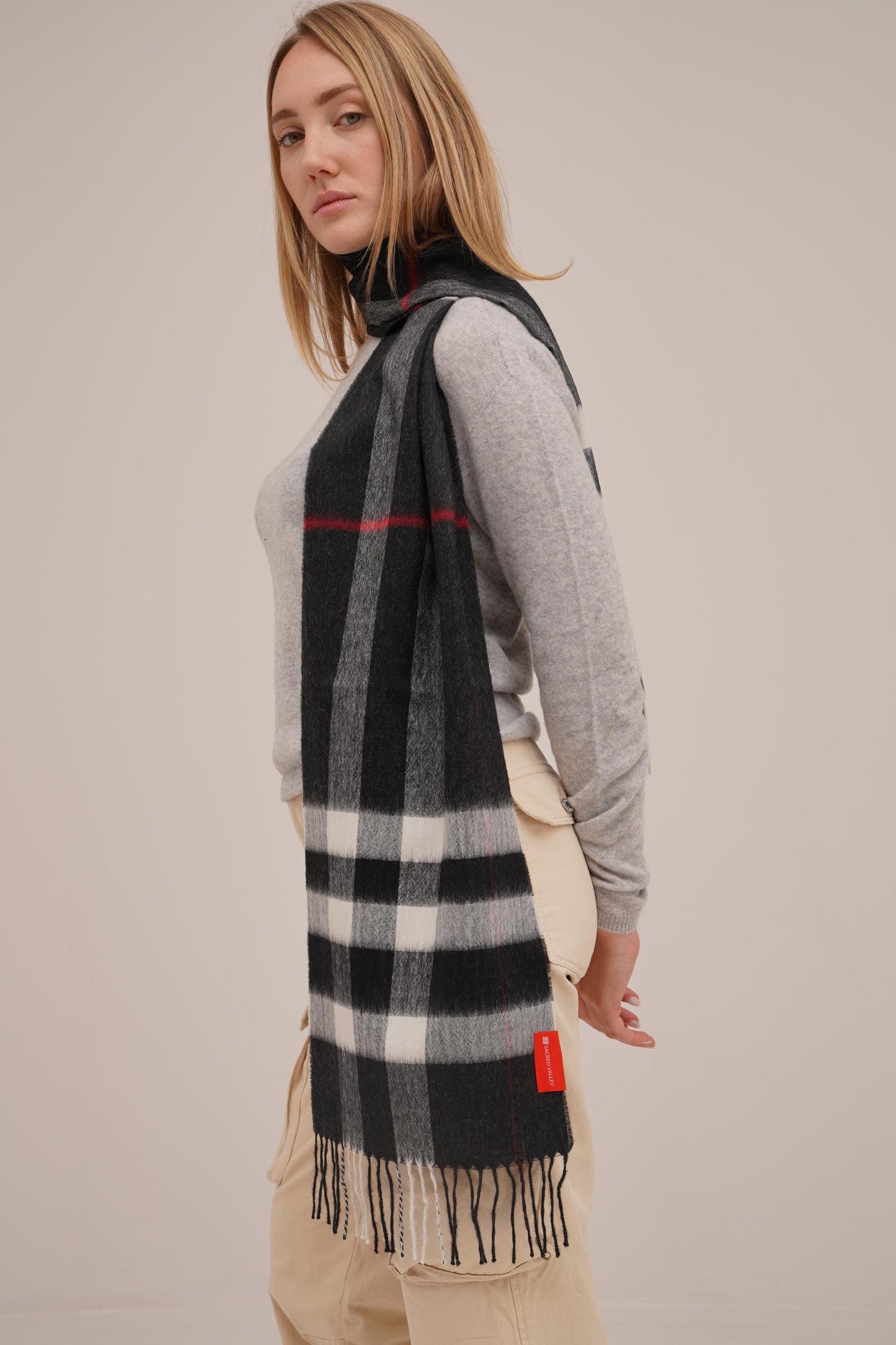 Highland Tartan Scarf in 100% Royal Alpaca wool